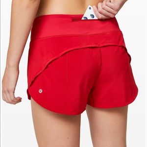 Red lulu lemon shorts